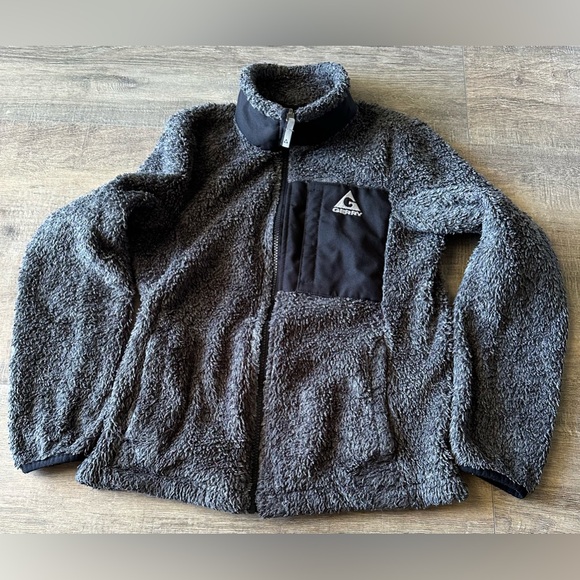 GERRY-Full Zip Up Mock-Long Sleeve-Gray Fleece Boy’s Jacket- Medium 10/12 - Picture 3 of 6
